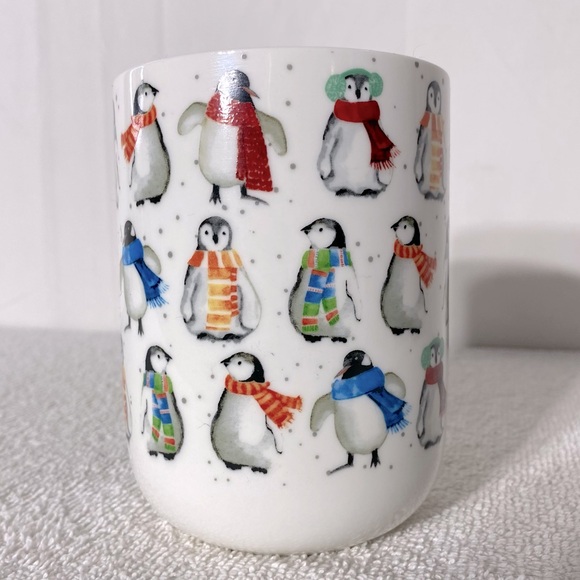 SOLD-Harvest Green Studio Designed In England Large Penguin Print Mug Coffee Cup - Picture 4 of 10